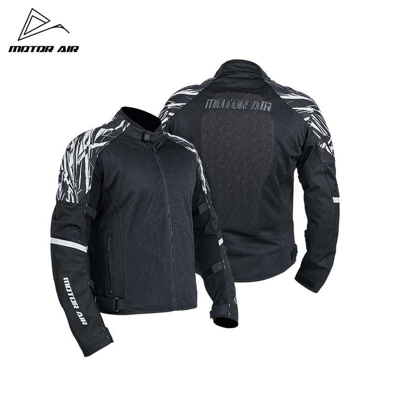 Motorcycle Gear Mesh - سترة دراجات نارية سوداء للرجال، ملابس