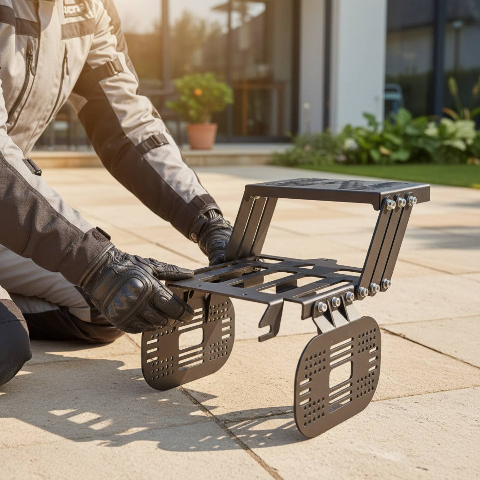 Motorcycle Gear Rack - حامل أمتعة خلفي متعدد الوظائف قابل