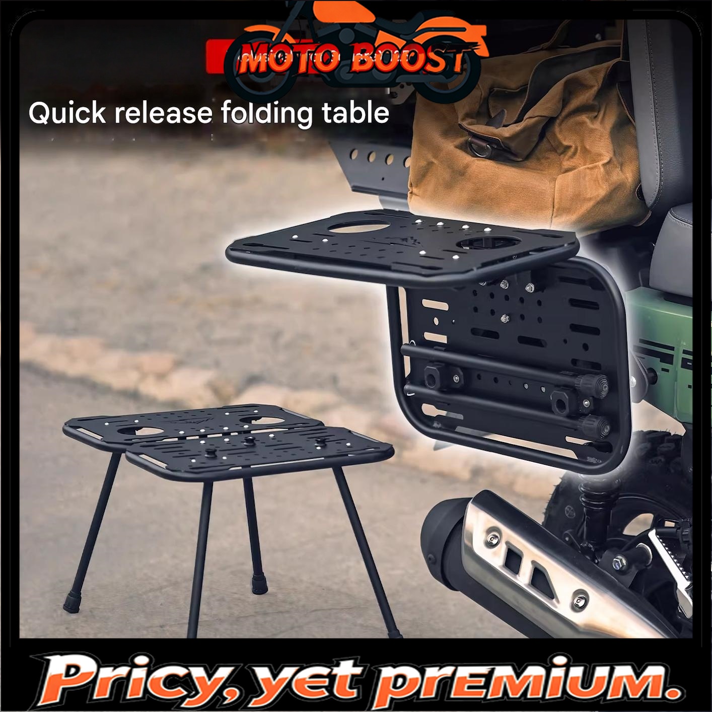 Motorcycle Gear Rack - رف أمتعة خلفي سريع الفك قابل