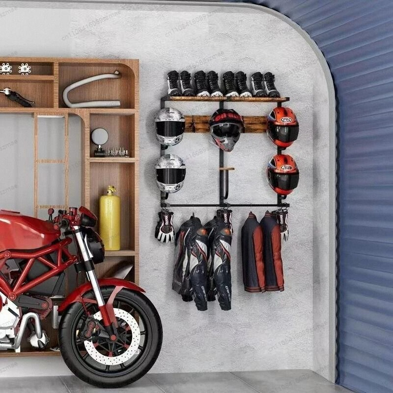 حامل خوذة مثبت على الحائط، تخز - مراجعة Motorcycle Gear Rack وسعره