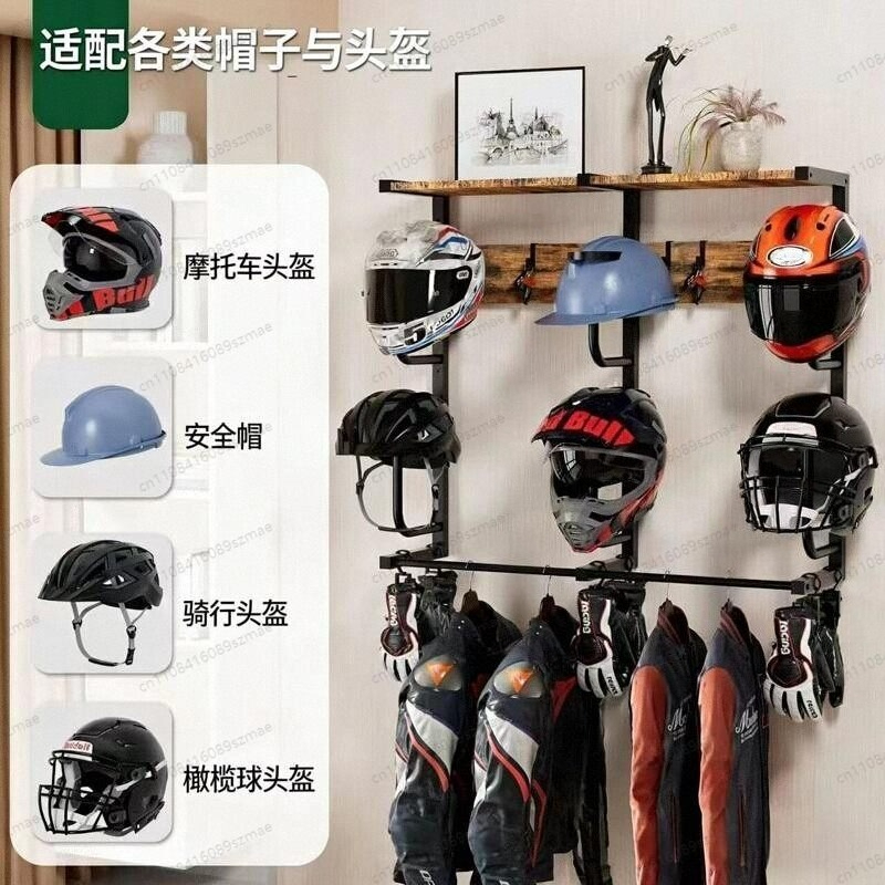 حامل خوذة مثبت على الحائط، تخز - مراجعة Motorcycle Gear Rack وسعره