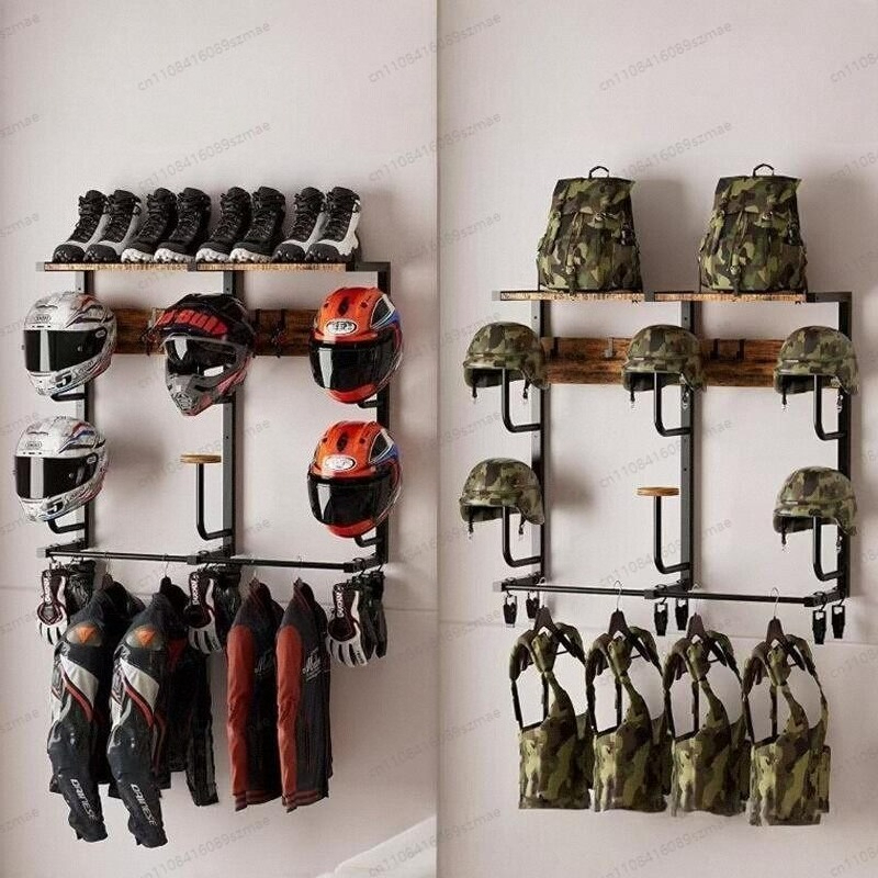 حامل خوذة مثبت على الحائط، تخز - مراجعة Motorcycle Gear Rack وسعره