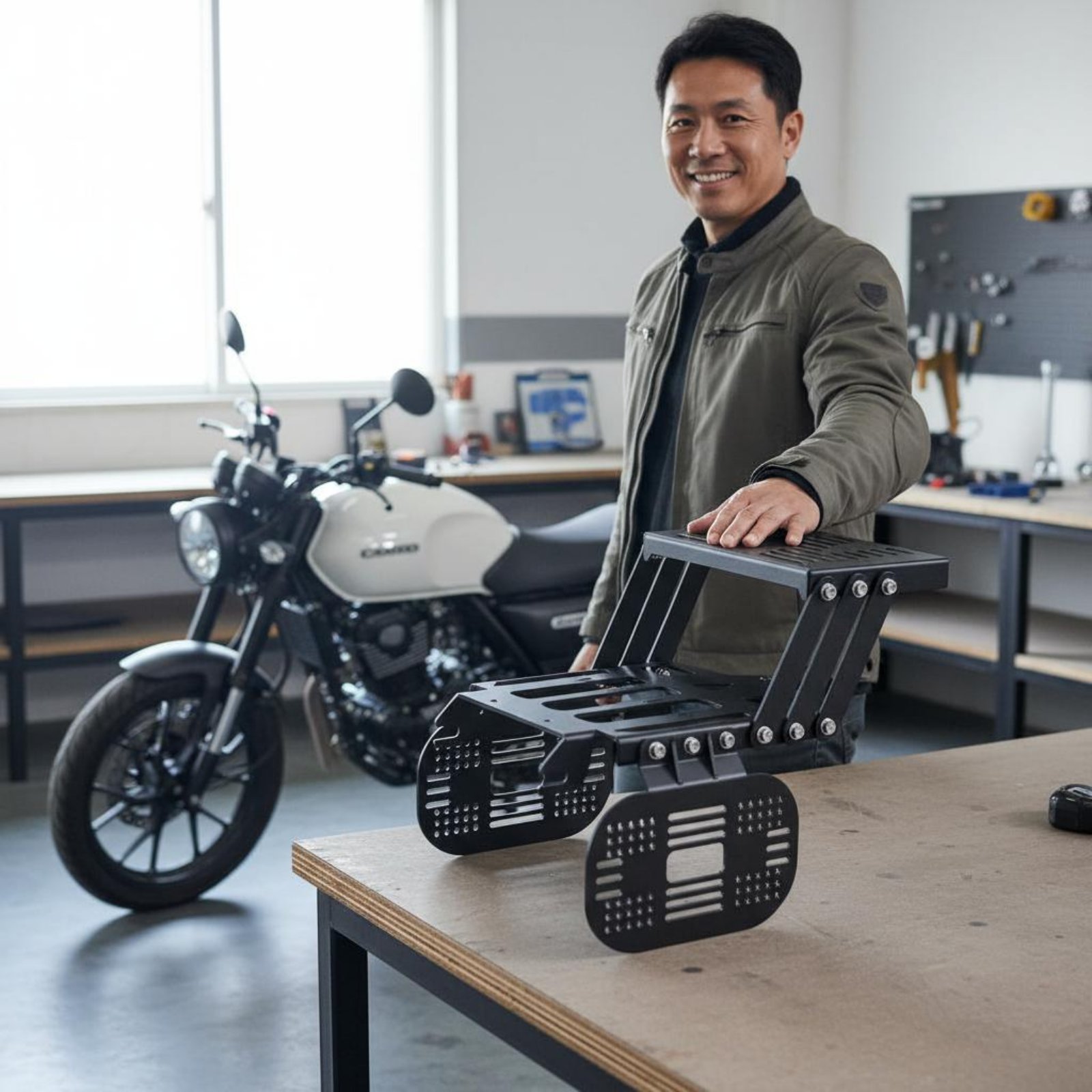 حامل أمتعة خلفي متعدد الوظائف  - مراجعة Motorcycle Gear Rack وسعره