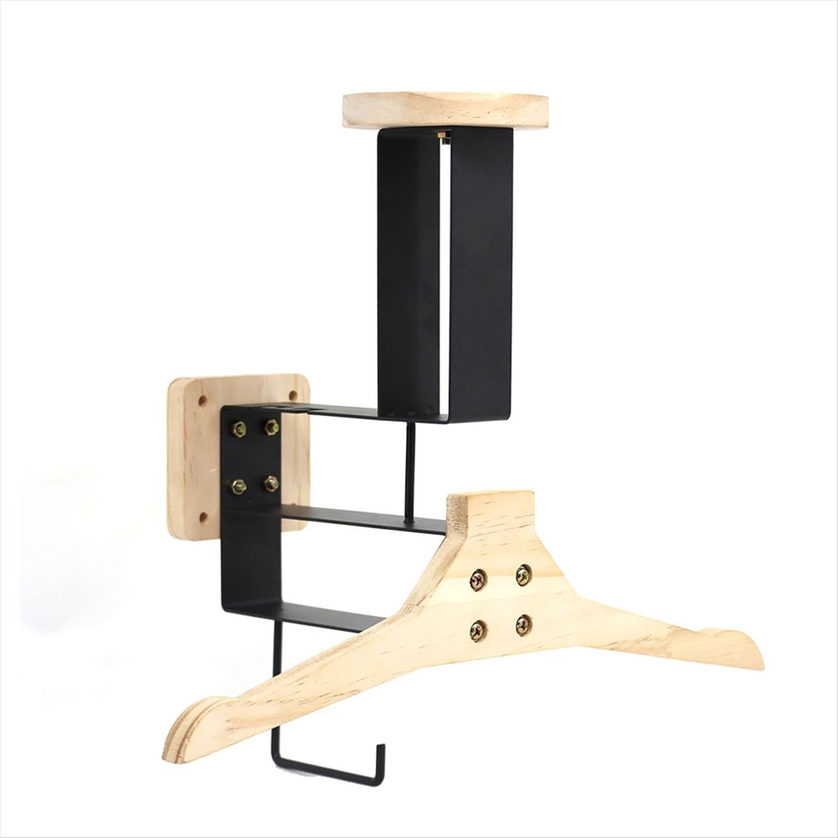 حامل خشبي جديد للخوذة على شكل  - مراجعة Motorcycle Gear Rack وسعره