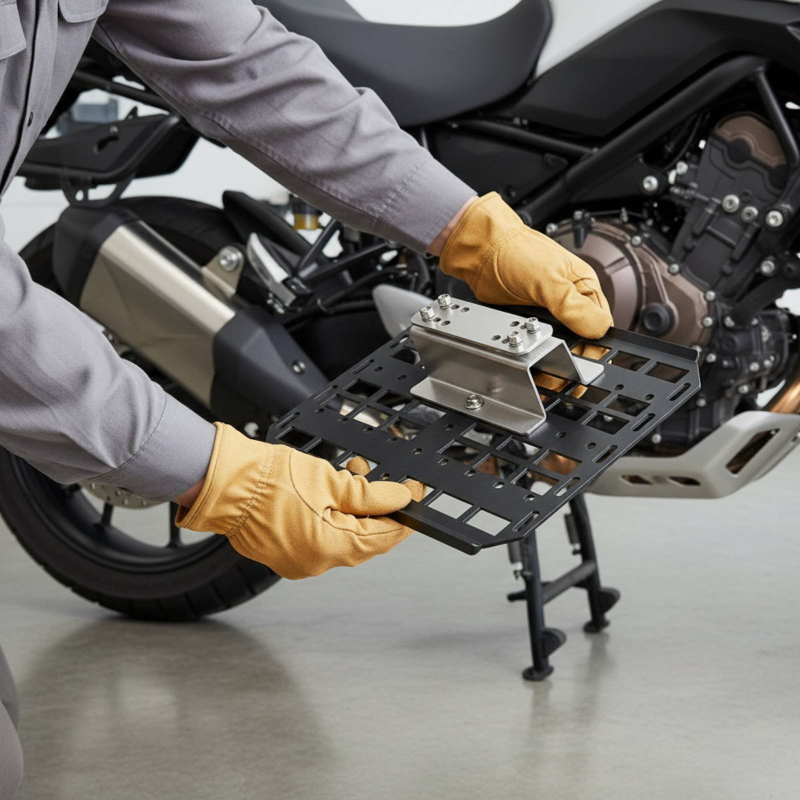 حامل جانبي للدراجات النارية، ر - مراجعة Motorcycle Gear Rack وسعره