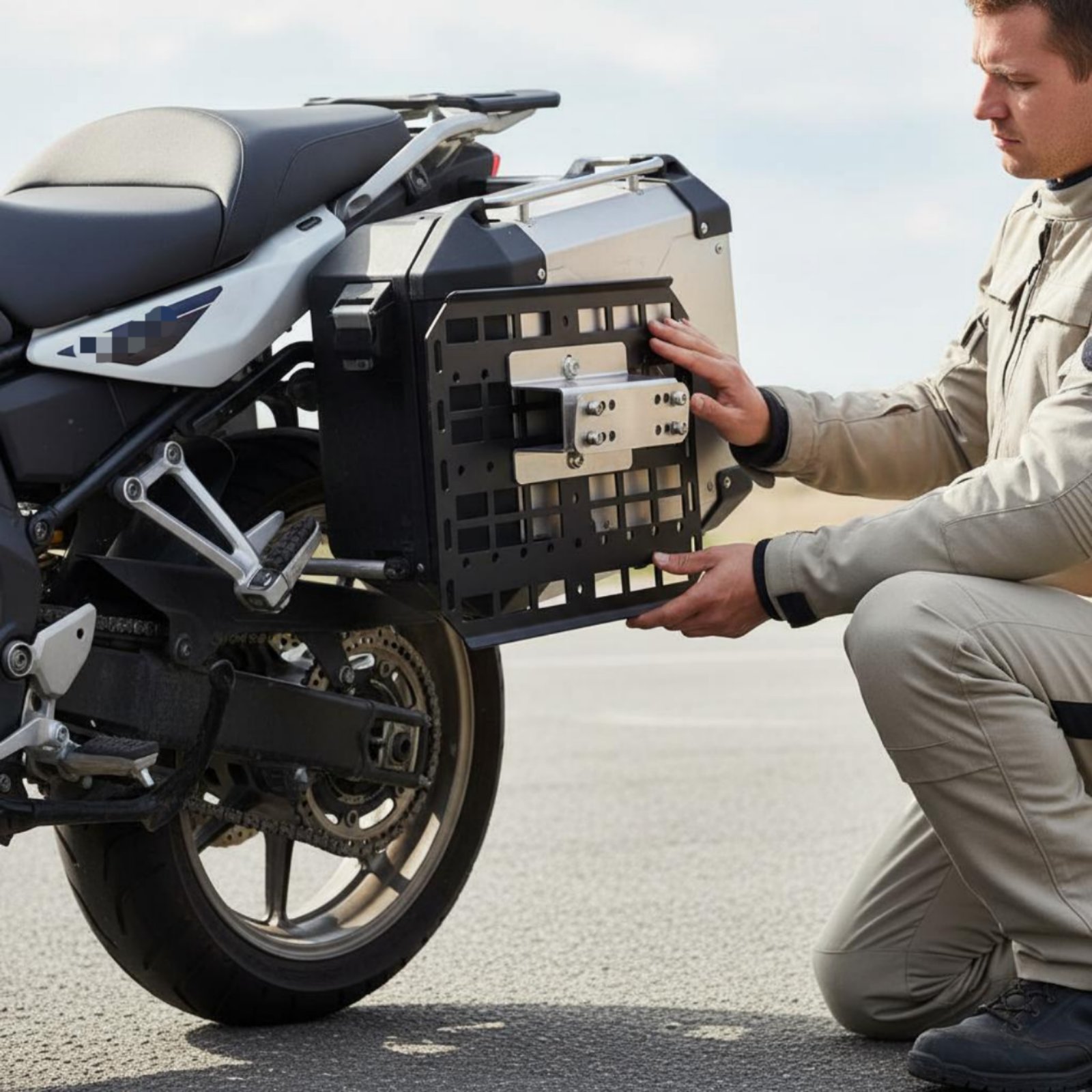 حامل جانبي للدراجات النارية، ر - مراجعة Motorcycle Gear Rack وسعره